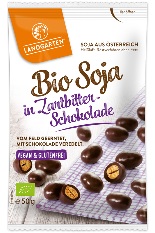 Bio Soja in Zartbitter-Schokolade